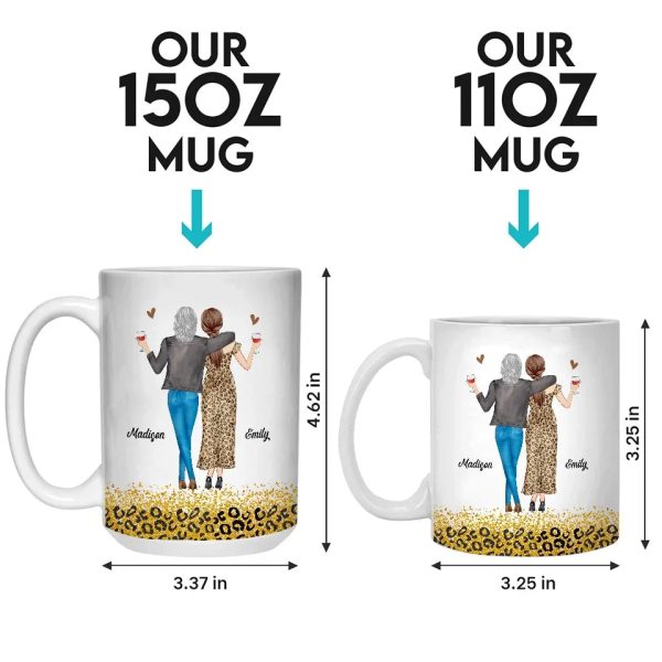 Daughter By Birth, Friend By Choice - Family Personalized Custom Mug - Gift For Mom, Daughter