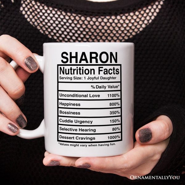 Daughter Nutrition Facts Personalized Mug, Birthday Gift with Custom Name