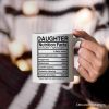 Daughter Nutrition Facts Personalized Mug, Birthday Gift with Custom Name