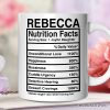 Daughter Nutrition Facts Personalized Mug, Birthday Gift with Custom Name