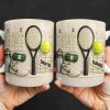 David, Tennis Racket And Ball Mug - Personalized Custom Coffee Mug - SPORT038_MG