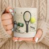 David, Tennis Racket And Ball Mug - Personalized Custom Coffee Mug - SPORT038_MG