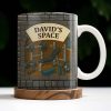 David's Space, Gym Equipment and Dumbbells - Personalized Custom Coffee Mug - FTN009_MG David's Space, Gym Equipment and Dumbbells - Personalized Custom Coffee Mug - FTN009_MG