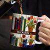 Daydreaming About Books & Tulips - Personalized White Edge-to-Edge Mug - Gift For Her, Book Lovers HH01 Daydreaming About Books & Tulips - Personalized White Edge-to-Edge Mug - Gift For Her, Book Lovers HH01