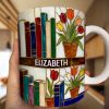 Daydreaming About Books & Tulips - Personalized White Edge-to-Edge Mug - Gift For Her, Book Lovers HH01 Daydreaming About Books & Tulips - Personalized White Edge-to-Edge Mug - Gift For Her, Book Lovers HH01
