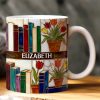 Daydreaming About Books & Tulips - Personalized White Edge-to-Edge Mug - Gift For Her, Book Lovers HH01 Daydreaming About Books & Tulips - Personalized White Edge-to-Edge Mug - Gift For Her, Book Lovers HH01