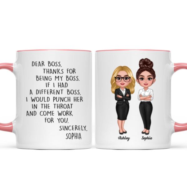 Dear Boss Personalized Mug, Funny Christmas Gift For Boss