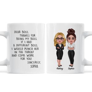 Dear Boss Personalized Mug, Funny Christmas Gift For Boss