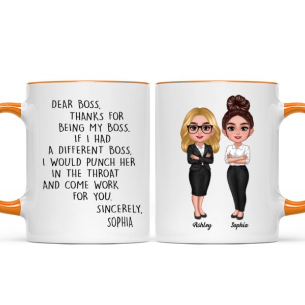 Dear Boss Personalized Mug, Funny Christmas Gift For Boss