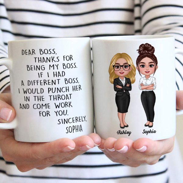 Dear Boss Personalized Mug, Funny Christmas Gift For Boss