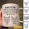 Dear Cat Dad Cat Head Outline Personalized Mug Dear Cat Dad Cat Head Outline Personalized Mug