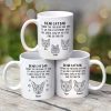 Dear Cat Dad Cat Head Outline Personalized Mug Dear Cat Dad Cat Head Outline Personalized Mug