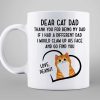 Dear Cat Dad Cats Inside Heart Personalized Mug