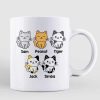Dear Cat Dad Cute Sitting Cat Personalized Coffee Mug