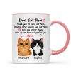 Dear Cat Mom Watercolor Cute Cats Personalized Mug