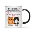 Dear Cat Mom Watercolor Cute Cats Personalized Mug