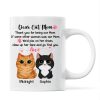 Dear Cat Mom Watercolor Cute Cats Personalized Mug