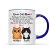 Dear Cat Mom Watercolor Cute Cats Personalized Mug