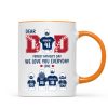 Dear Dad Forget Father's Day Personalized Mug, Gift for Baseball Dad
