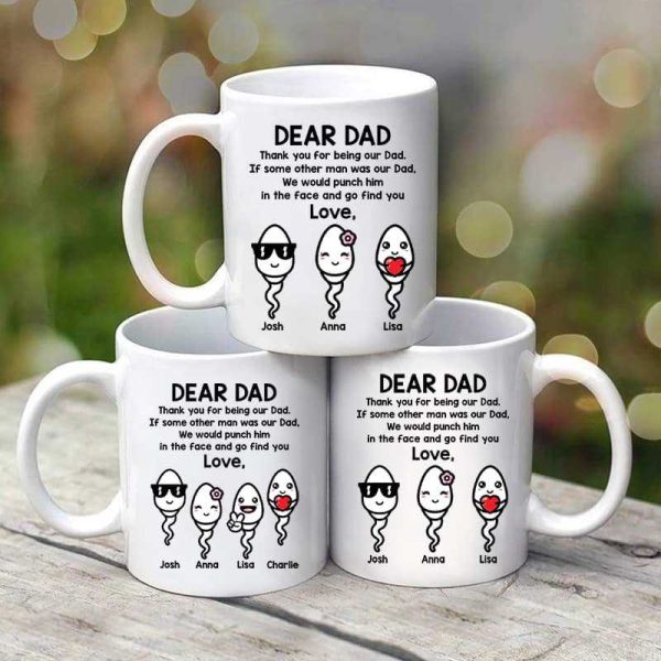 Dear Dad From Little Cute Kids Funny Father's Day Gift Personalized Mug