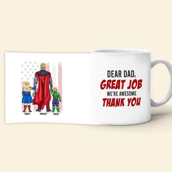 Dear Dad Great Job We're Awesome Personalized Coffee Mug DR-WHM-07QHQN280423TM