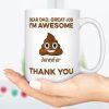 Dear Dad Great Job We're Awesome Thank You Personalized Custom Father Gift Mug C546