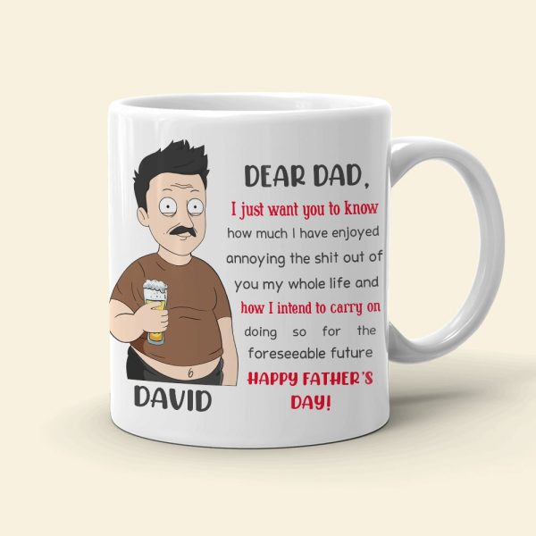 Dear Dad Happy Father's Day Personalized Mug Gift For Dad Dear Dad Happy Father's Day Personalized Mug Gift For Dad