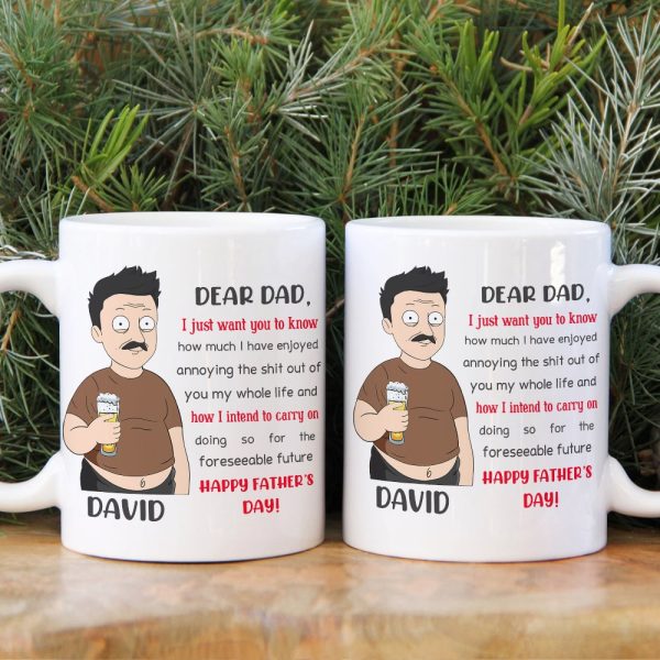 Dear Dad Happy Father's Day Personalized Mug Gift For Dad Dear Dad Happy Father's Day Personalized Mug Gift For Dad