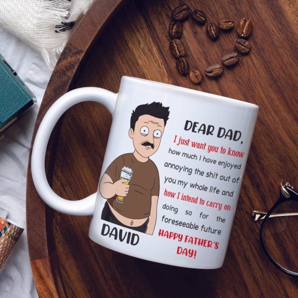 Dear Dad Happy Father's Day Personalized Mug Gift For Dad Dear Dad Happy Father's Day Personalized Mug Gift For Dad