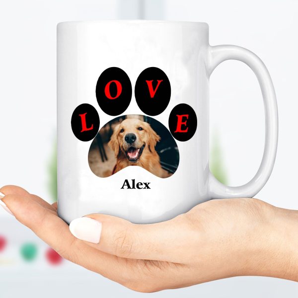 Dear Dad, Thanks For All The Belly Rubs Photo Dog Mug H445