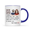 Dear Dad Thanks For Putting Up With My Sibling Gift For Dad Personalized Mug