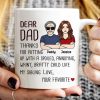 Dear Dad Thanks For Putting Up With My Sibling Gift For Dad Personalized Mug