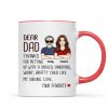 Dear Dad Thanks For Putting Up With My Sibling Gift For Dad Personalized Mug