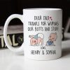 Dear Dad Thanks For Wiping My Butt And Stuff, Father's Day Gift For Him, Funny Personalized Mug