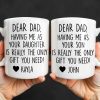 Dear Dad, The Only Gift You Need, Heart Design - Personalized Custom Coffee Mug - DAD290_MG Dear Dad, The Only Gift You Need, Heart Design - Personalized Custom Coffee Mug - DAD290_MG