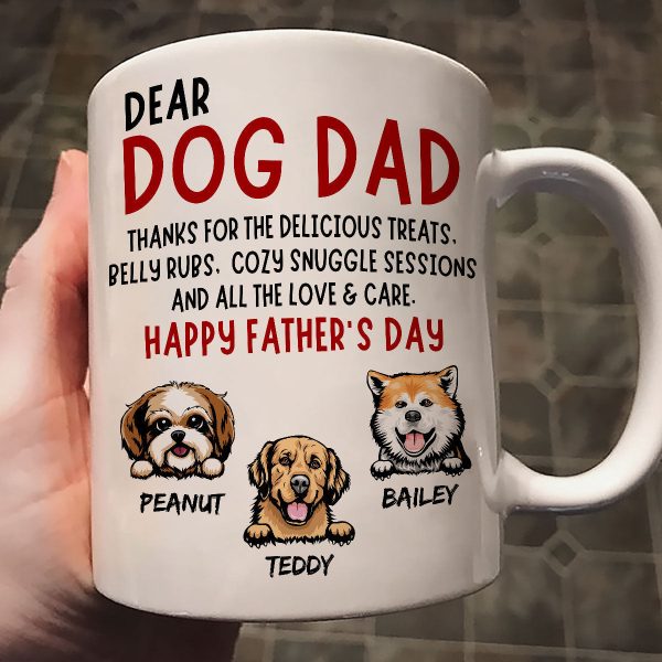 Dear Dog Dad Thanks For The Delicious Treats Personalized Mug
