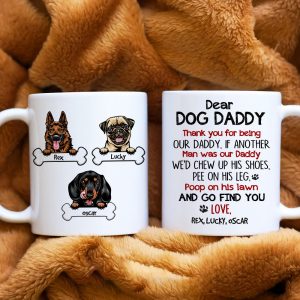 Dear Dog Daddy, Gift For Dog Lover, Personalized Mug, Dogs Mug, Father's Day Gift
