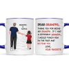 Dear Grandpa Thanks For Being My Grandpa Personalized Mug, Father's Day Gift For Grandpa