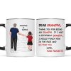 Dear Grandpa Thanks For Being My Grandpa Personalized Mug, Father's Day Gift For Grandpa