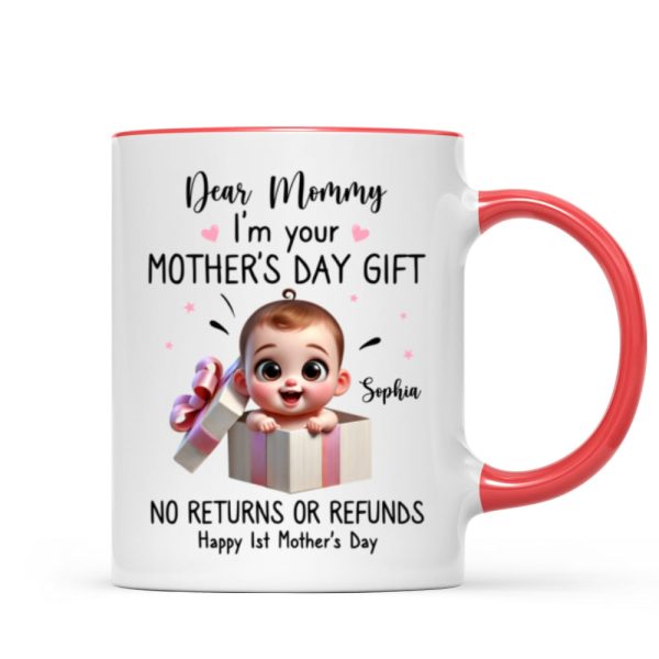 Dear Mom I'm Your Mother's Day New Mom Gift Personalized Mug, Funny Gift For Wife