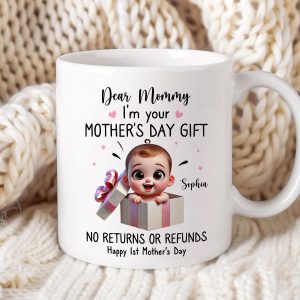 Dear Mom I'm Your Mother's Day New Mom Gift Personalized Mug, Funny Gift For Wife