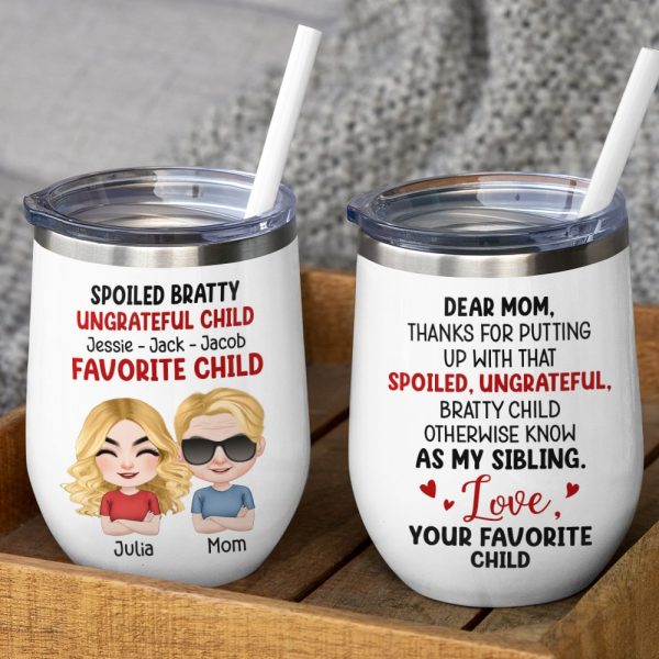 Dear Mom, Thanks For Putting Up With Those Bratty Children - Personalized Mug - Gift For Mom