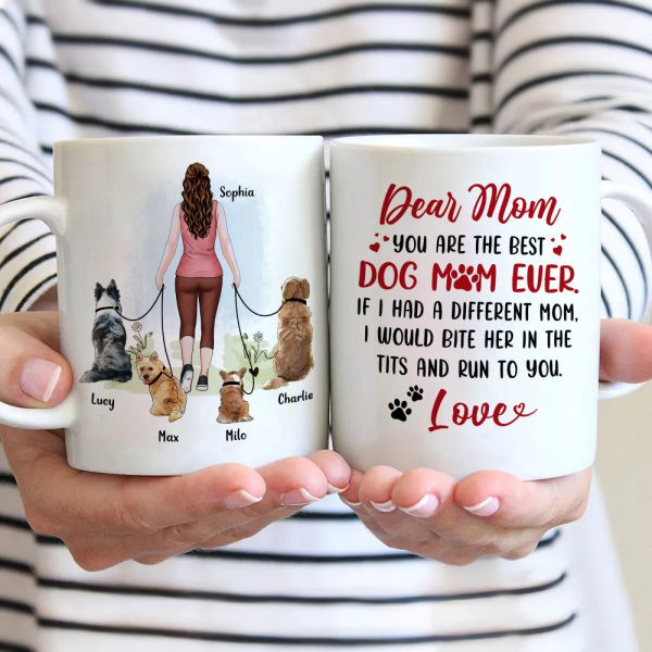 Dear Mom You Are The Best Dog Mom Ever - Personalized Dog Mom Mug - Gift For Dog Lovers