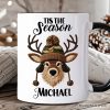 Deer Head Camo Hat Christmas Personalized Mug, Imitation Latch Hook Yarn Cozy Hunting Season Gift with Custom Name Deer Head Camo Hat Christmas Personalized Mug, Imitation Latch Hook Yarn Cozy Hunting Season Gift with Custom Name