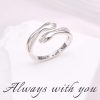 Delicate Adjustable 925 Sterling Silver Ring with Cubic Zirconia Delicate Adjustable 925 Sterling Silver Ring with Cubic Zirconia