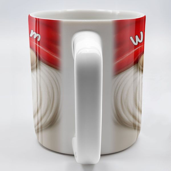 Delight In Every Sip With Festive Beard And Red Hat Design - Personalized Custom Coffee Mug - XMAS062_MG