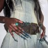 Denim Large Belt Design Tube Mini Dress