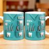 Dental Coffee Mug Featuring Dental Equipment Designs - Personalized Custom Coffee Mug - GRAD307_MG