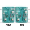 Dental Coffee Mug Featuring Dental Equipment Designs - Personalized Custom Coffee Mug - GRAD307_MG