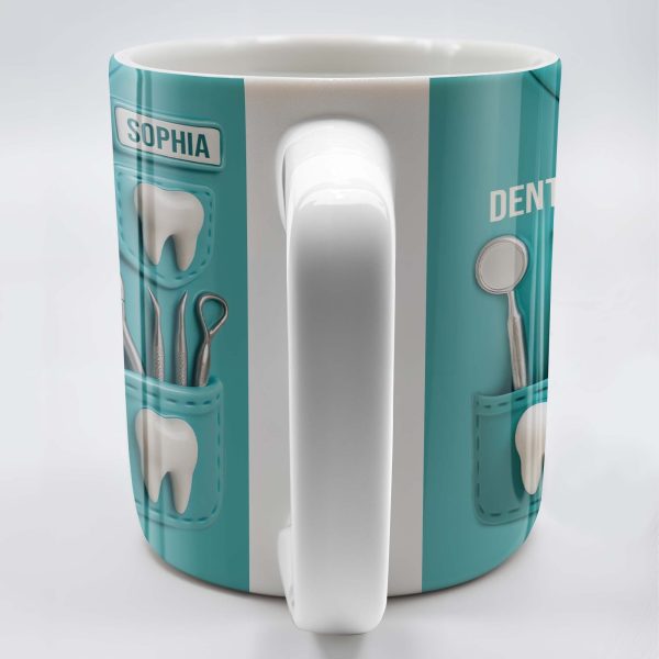 Dental Coffee Mug Featuring Dental Equipment Designs - Personalized Custom Coffee Mug - GRAD307_MG